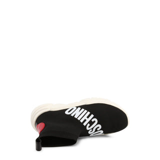 Love Moschino - Stretchy Slip-On Sneakers with Chunky Platform Soles