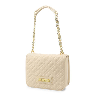 Love Moschino - White Quilted Shoulder Bag with Golden Chain Strap