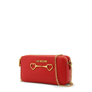Love Moschino - Zipped Clutch with Golden Chain Strap and Detailing