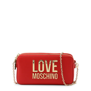 Love Moschino - Zipped Clutch with Golden Logo and Chain Strap