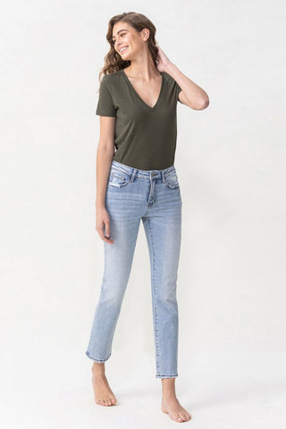 Lovervet Full Size Andrea Midrise Crop Straight Jeans