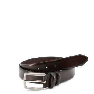 Lumberjack - Glossy Leather Belt with Silver Buckle Hardware