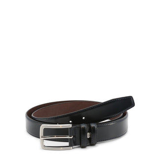 Lumberjack - Stitched Leather Belt with Silver Buckle