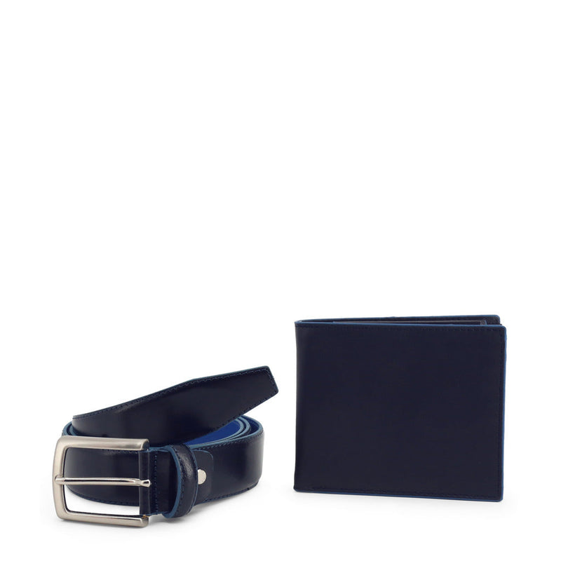 Made in Italia - LUCIO GIFTBOX, belt and wallet, blue, black