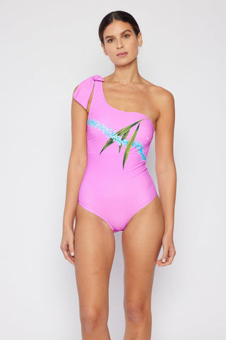 Marina West Swim "Vacay Mode" – Hot Pink One Shoulder Swimsuit