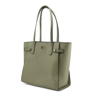 MICHAEL Michael Kors, Bags, Michael Michael Kors Carmen Xs Logo Shoulder  Bag Pouchette In Green Logo