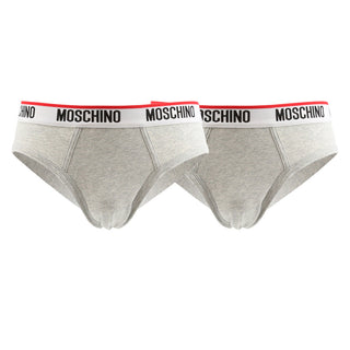 Moschino - 2-Pack Cotton-Blend Briefs with Branded Waistband