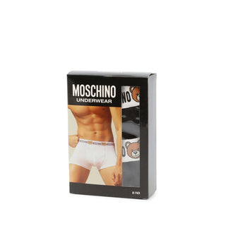 Moschino Boxer Briefs - 2-Pack Cotton-Blend Boxers with Teddy Bear Logo