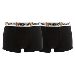 Moschino Boxer Briefs - 2-Pack Cotton-Blend Boxers with Teddy Bear Logo
