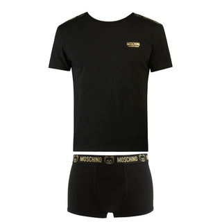 Moschino - Cotton-Blend Undershirt & Boxer Briefs Set with Logo