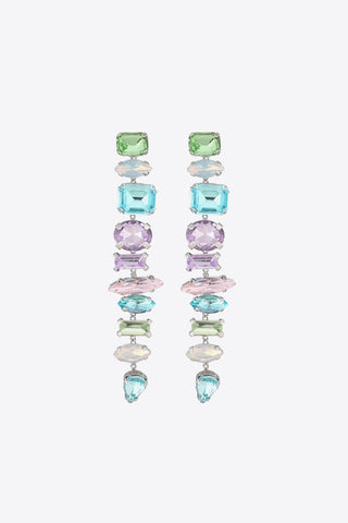 Multicolored Glass Stone Dangle Earrings
