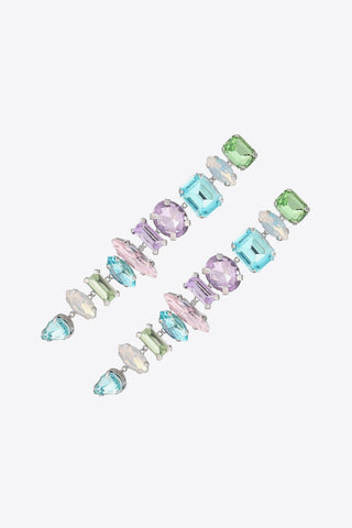 Multicolored Glass Stone Dangle Earrings