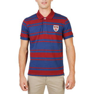 Oxford University - Striped Cotton Polo Shirt with College Crest
