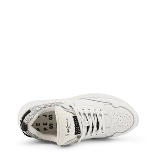 Pepe Jeans - Glitter Leather Sneakers with Chunky Soles