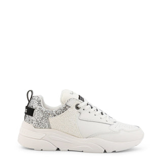 Pepe Jeans - Glitter Leather Sneakers with Chunky Soles