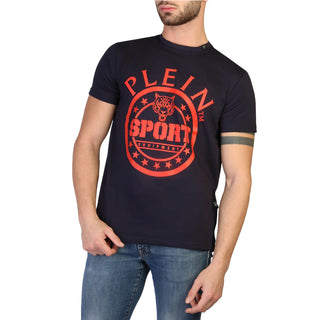 Plein Sport - Short-Sleeved Cotton Tee with Bold Print