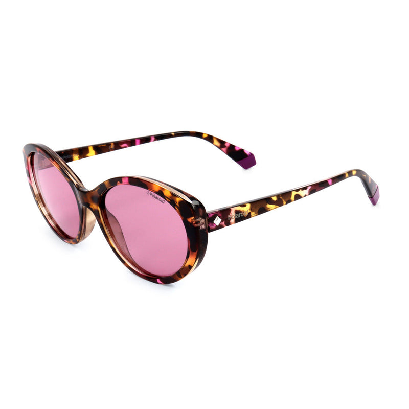 Polaroid - Oversized Tortoiseshell Sunglasses with Pink Polarized Lenses