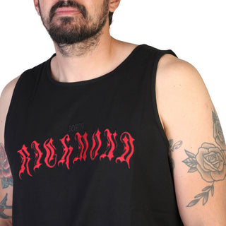 Richmond - sleeveless T-Shirt with visible logo, black, red
