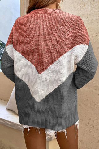 Round Neck Dropped Shoulder Sweater