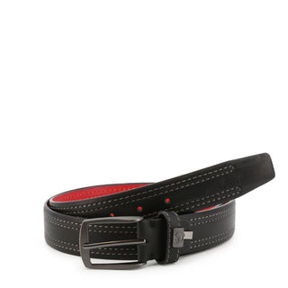 Sergio Tacchini - Belt with Stitched Accents, Logo and Gunmetal Buckle