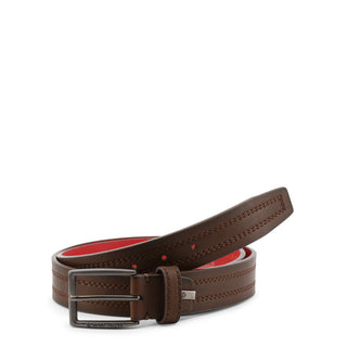 Sergio Tacchini - Leather Belt with Stitching and Gunmetal Buckle