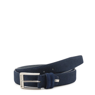 Sergio Tacchini - Textured Leather Belt with Silver Logo Buckle