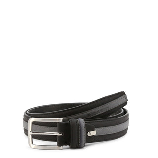 Sergio Tacchini - Two-Toned Leather Belt with Silver Buckle and Logo