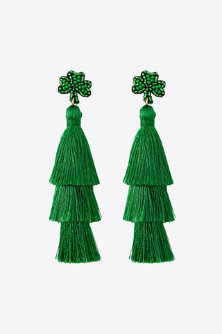 Shamrock Earrings with Tassel