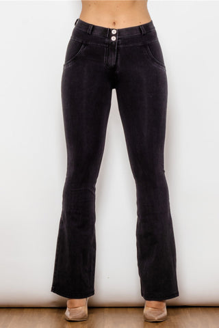 Shascullfites Buttoned Flare Jeans