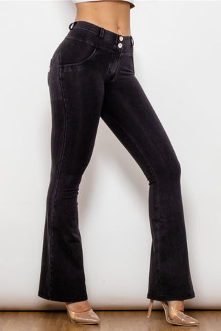 Shascullfites Buttoned Flare Jeans