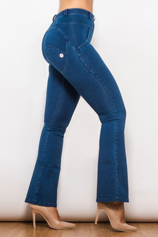Shascullfites Buttoned Flare Long Jeans