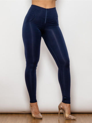 Shascullfites' Full Size Zip Detail High Waist Leggings