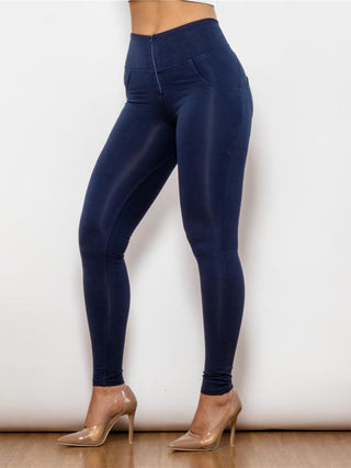 Shascullfites' Full Size Zip Detail High Waist Leggings