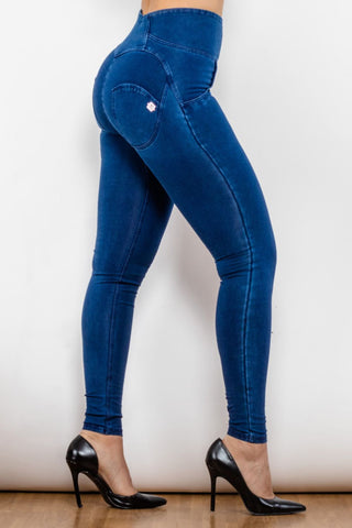 Shascullfites High Waist Zip Up Skinny Long Jeans