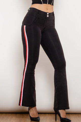 Shascullfites Side Stripe Contrast Bootcut Jeans
