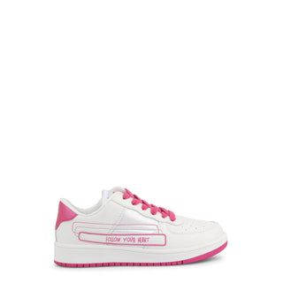 Shone - Follow Your Heart Pink and White Platform Sneakers