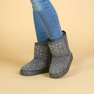 Shone - Furry Sequinned Ankle Boots