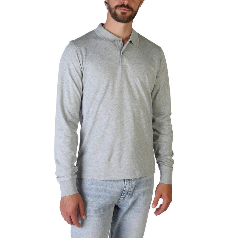 Tommy Hilfiger - Classic Regular Fit Long-Sleeved Grey Cotton Polo Shirt