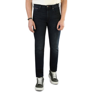 Tommy Hilfiger - Cotton Blue-Black Slim-Fit Straight Jeans