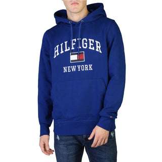 Tommy Hilfiger - Cotton-Fleeced Hooded Sweatshirt with Pockets and Logo