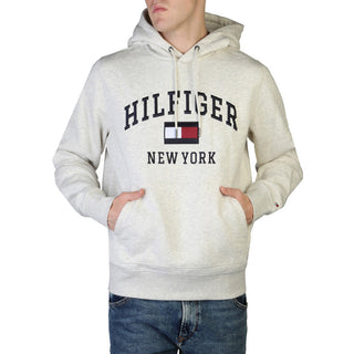 Tommy Hilfiger - Cotton-Fleeced Hooded Sweatshirt with Pockets and Logo