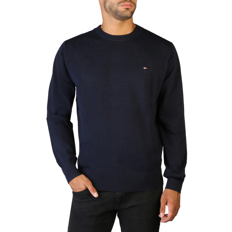 Tommy Hilfiger - Crew Neck Long-Sleeved Cotton Blend Sweater