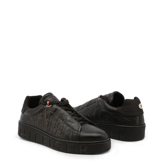 Tommy Hilfiger - Embossed Leather Platform Sneakers