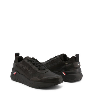 Tommy Hilfiger - Gore-Tex Low-Top Laced Sneakers with Logo and Text Graphics
