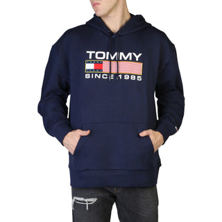Tommy Hilfiger - Hooded Long-Sleeved Cotton Sweatshirt in Solid Colors