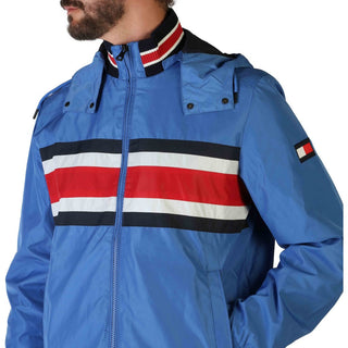 Tommy Hilfiger - Lined Striped Bomber Jacket with Removable Hood