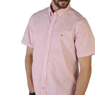 Tommy Hilfiger - Regular-Fit 100% Cotton Pink Stripes Shirt
