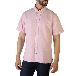 Tommy Hilfiger - Regular-Fit 100% Cotton Pink Stripes Shirt