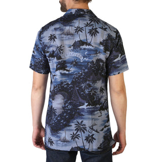 Tommy Hilfiger - Short-Sleeved Tropical Print Collared Shirt