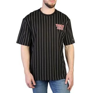 Tommy Hilfiger - T-Shirt striped, retro baseball style, light brown, black